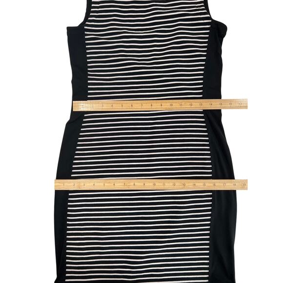 Athleta Scoop Back Black and White Striped Sleeveless Mini Dress Women's Size S - Picture 10 of 10